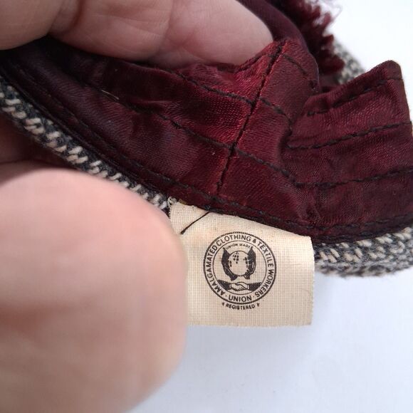 Vintage London Fog Gray/Beige Baker Newsboy Men Tweed Hat Cap Size M  Y2K Retro - Picture 11 of 12